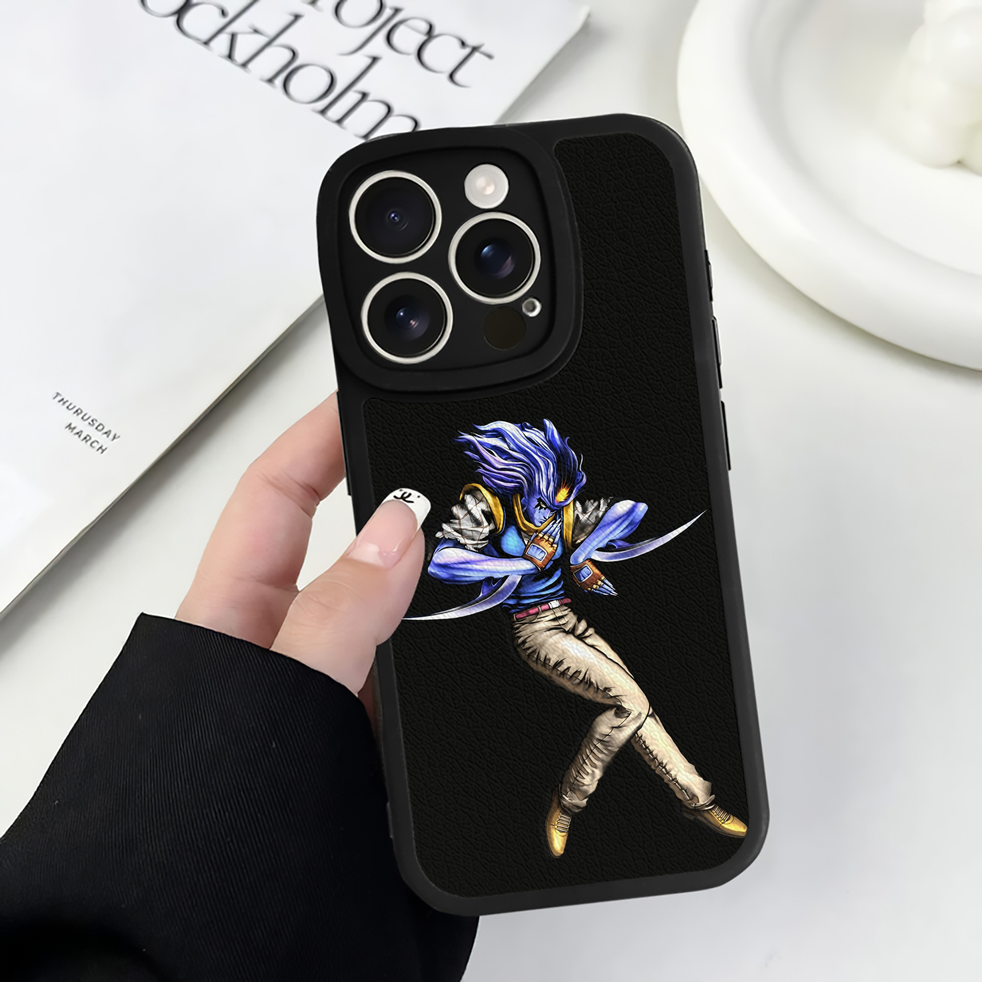 （画像用） ジョジョの奇妙な冒険 JoJo's Bizarre Adventure 【iPhone 16シリーズ対応】シリコンスマホケース（レザー調） 材質：シリコン
